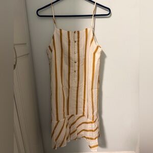 Lou & Grey Yellow and White Striped Dress